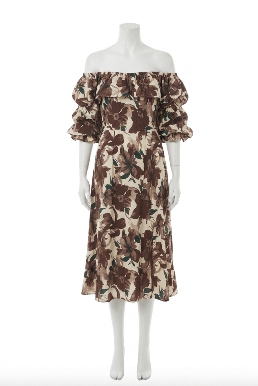 NEW ENTRO women's elevated everyday glam dress in rich brown